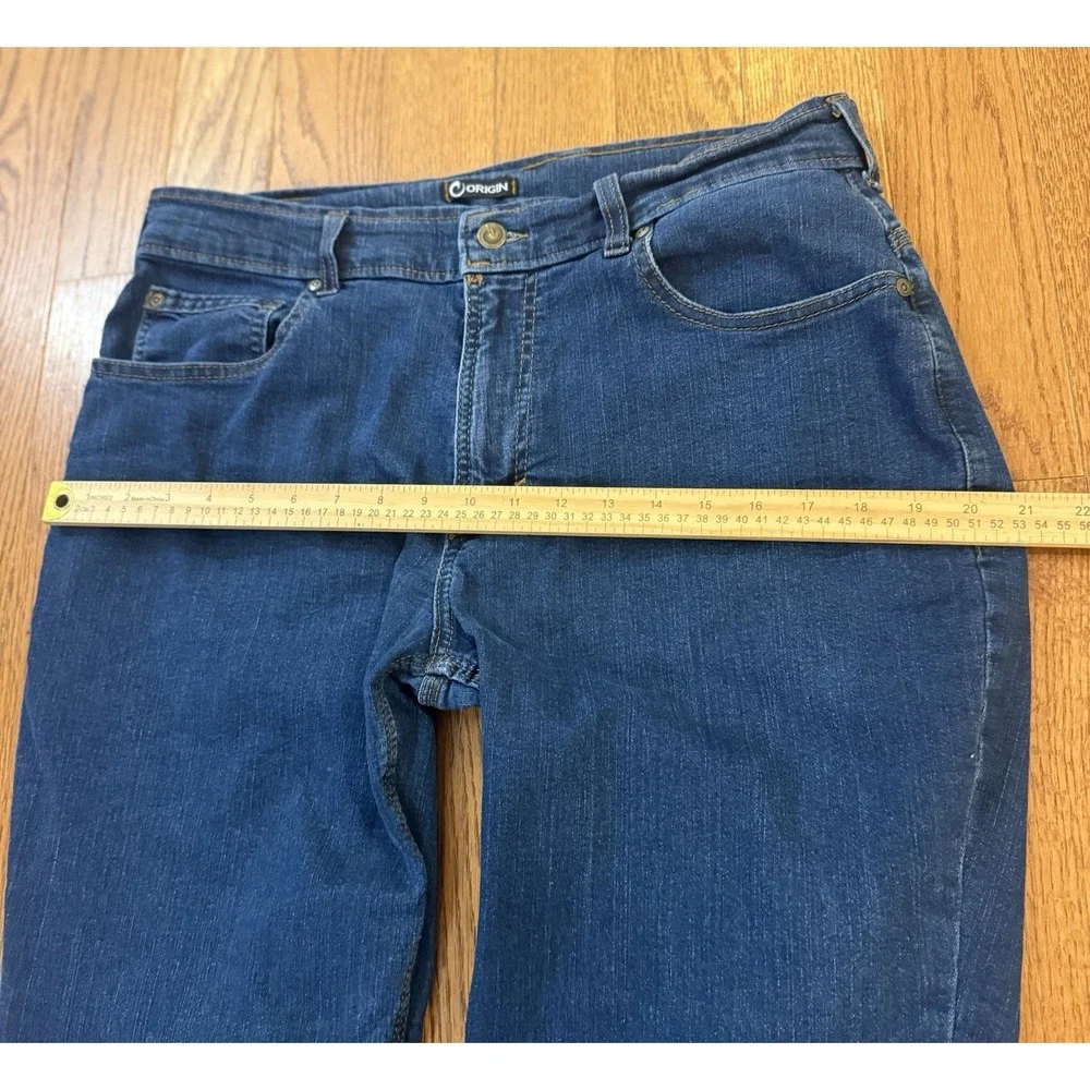 Origin USA Jeans Mens 36x32(30) Blue Delta 68 Legit Fit Slim Straight Stretch